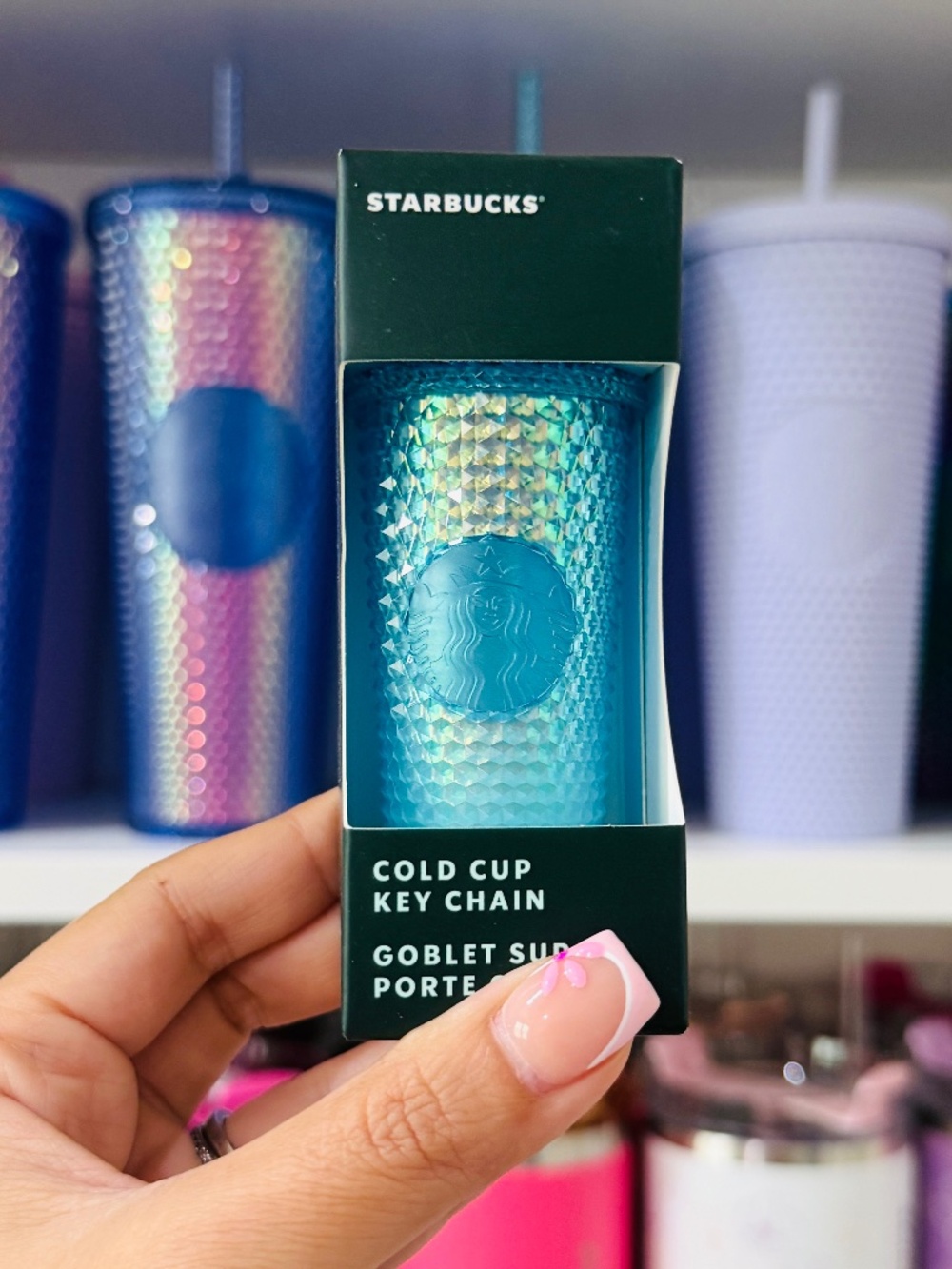 Blue Ombre Starbucks Keychain